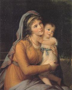 VIGEE-LEBRUN, Elisabeth Countess A S Stroganova and Her Son (san 05) Germany oil painting art